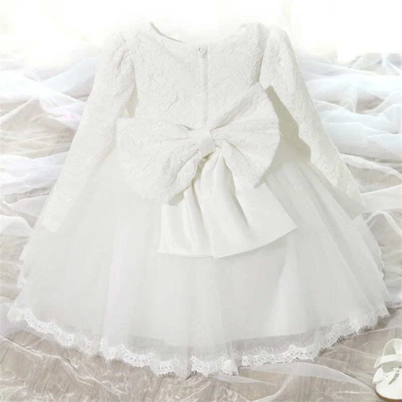

1 Year Baby Girl Birthday Dress Infant White Baptism Dress Princess Dress Toddler Kids Wedding Dress Newborn Christening Dress