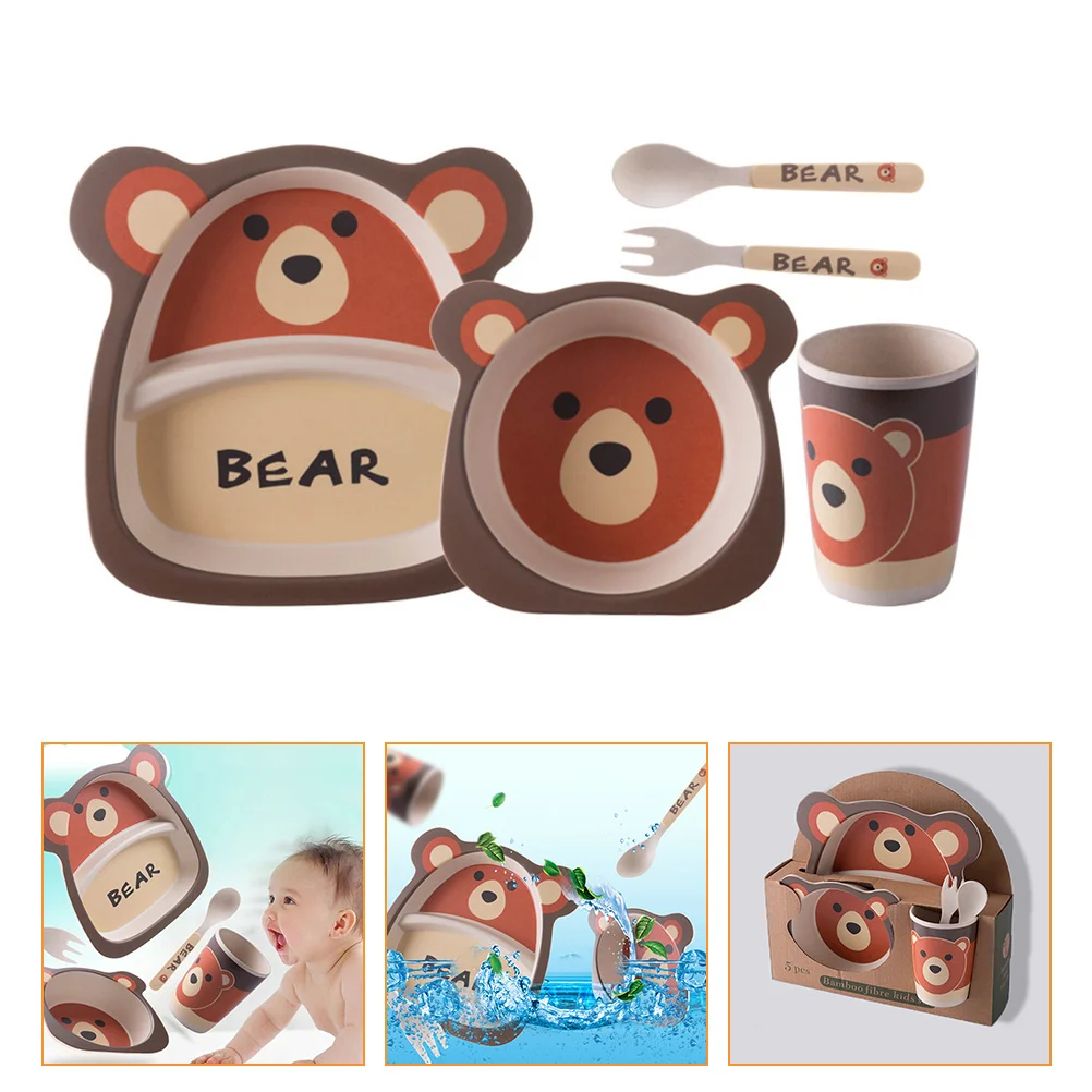 

1 Set Children Tableware Baby Cartoon Tableware Lovely Kid Feeding Bowl
