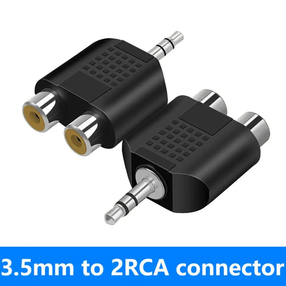 3.5mm Stereo Plug to 2RCA(Red+White) Female Connector Adapter Promotion | Электроника