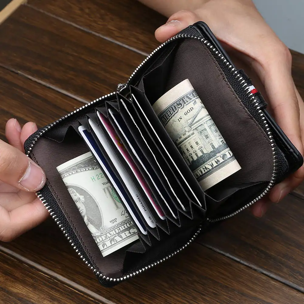 

New Arrival Men's Wallet with Buckle Short Fashion Multi-card Large-capacity Wallet Purse