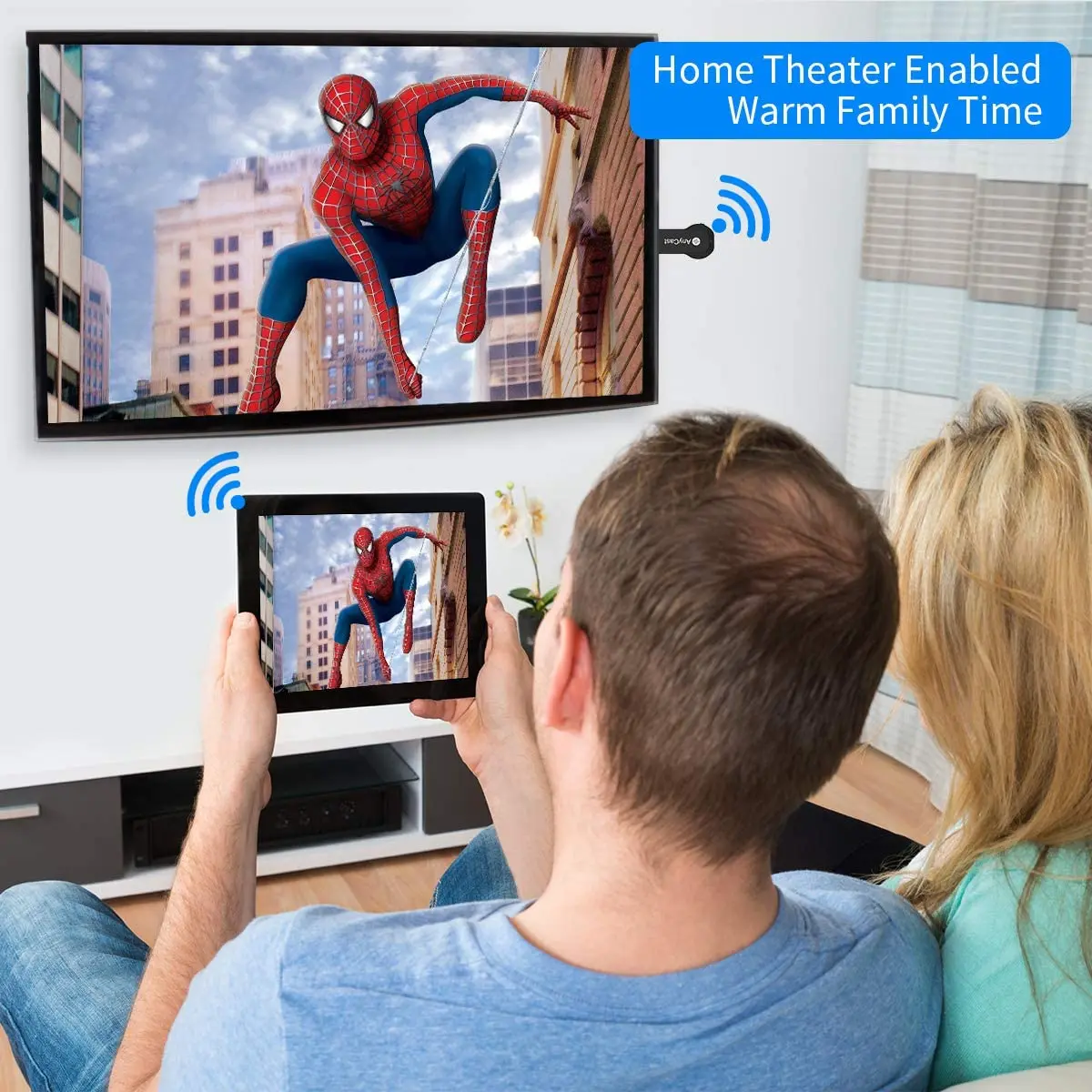 ТВ приемник M2 Plus Wi Fi дисплей Anycast DLNA Miracast Airplay зеркальный экран HDMI совместимый Android