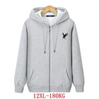 Мужская толстовка с капюшоном на молнии, большие размеры