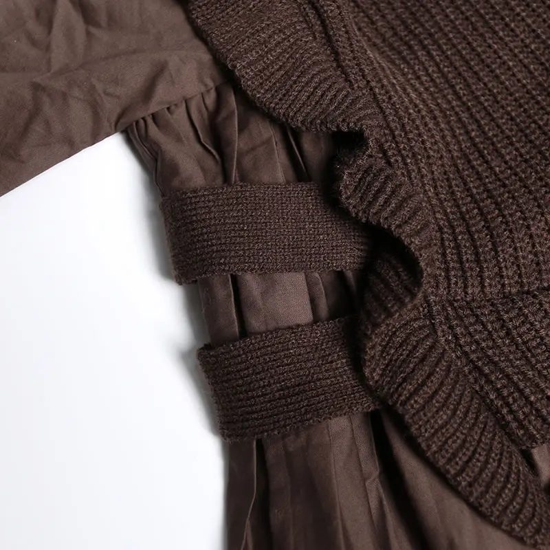 XITAO вязаный плиссированный свитер женская одежда 2019 пуловер элегантный из кусков