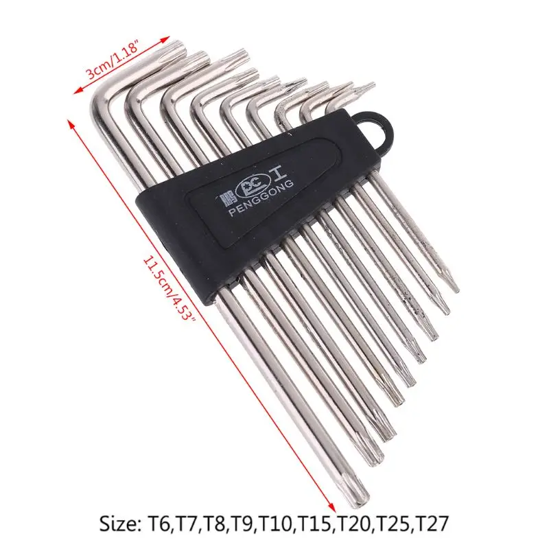 

9 Pcs Hex Key Wrench Sets Torx L Shape Repair Tool Screwdriver Tool Set Useful
