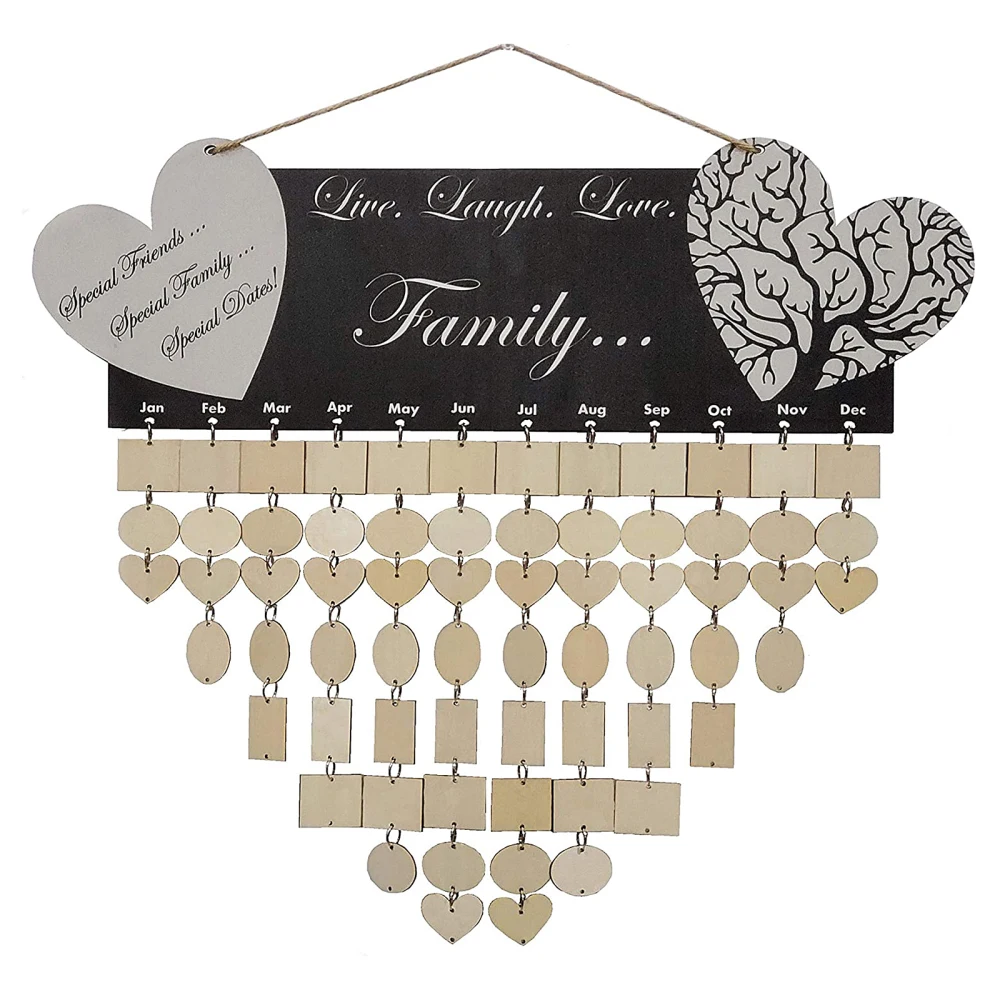 

Фотообои для дома, легкие и прочные, винтажные, 1 шт., напоминание о дате, МДФ + деревянные настенные подвески