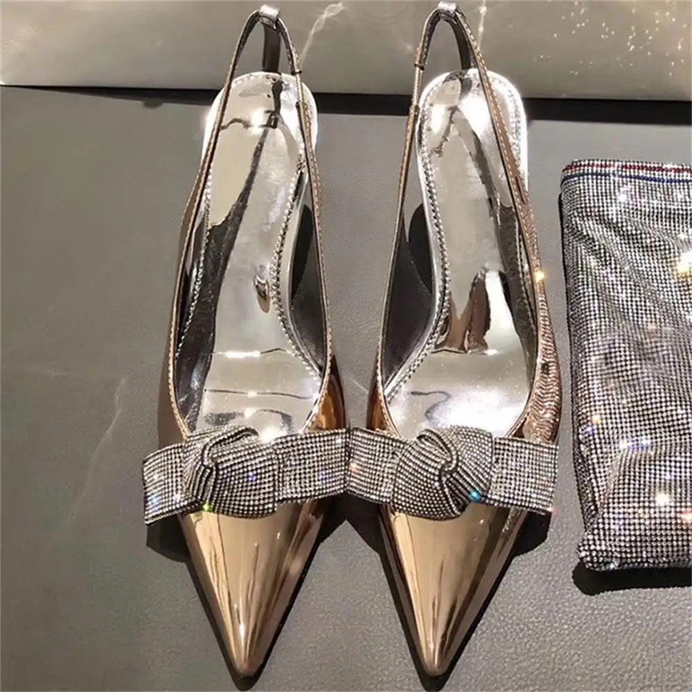 

Sexy High Heels Women Pumps Shoes Bowknot Rhinestones Pointed Toe Fashion Office Ladies Shoes Chaussure Femme Talons Hauts Pompe