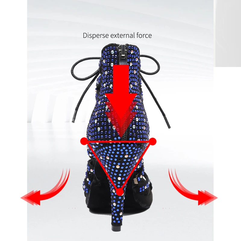 Женские танцевальные сапоги с блестками для латиноамериканского бального танца для девочек на шнуровке, туфли для бачаты и сальсы с высоким каблуком для женщин