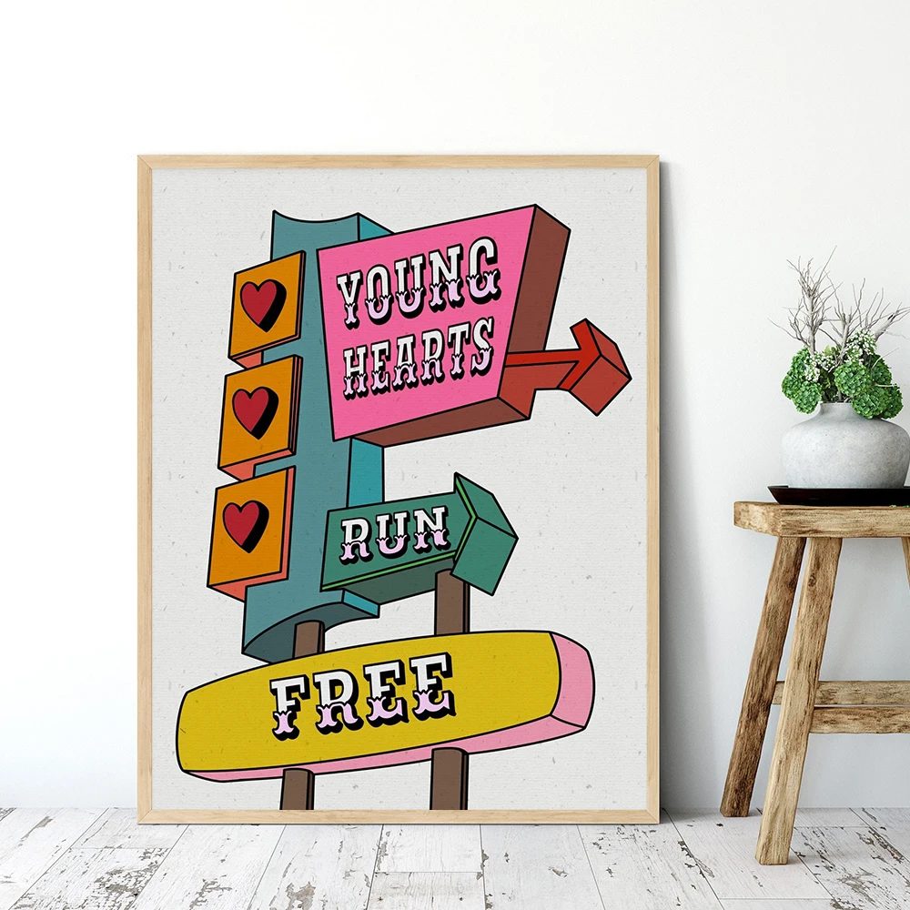 Постеры и принты в скандинавском стиле ретро смешные настенные картины на холсте