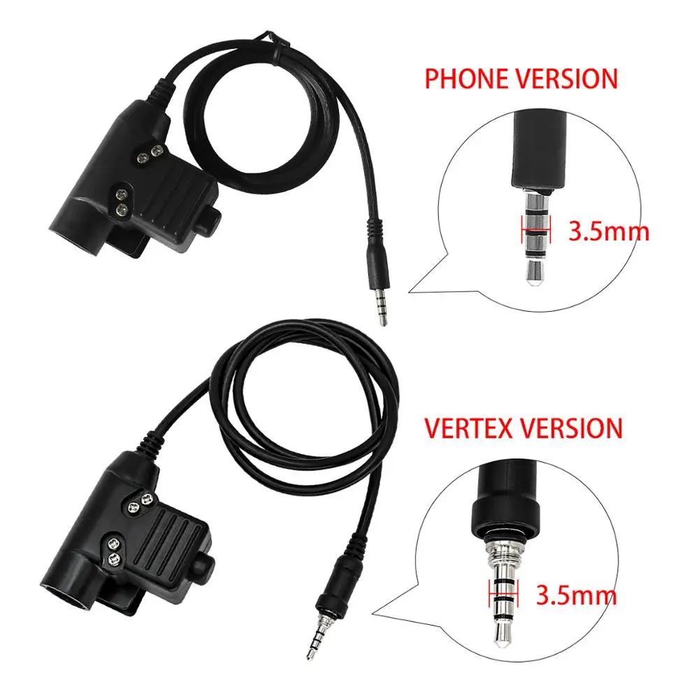 Yaesu Vertex U94 Ptt тактический гарнитура Подключите адаптер для VX 6R 7R VX6R VX7R FT 270 127 170 иди и