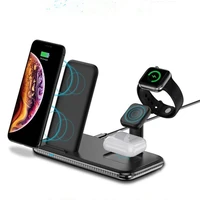 universal 4 in1 15w qi wireless charger for airpods fast charging for apple watch 1 2 3 4 for iphone xr xs max for samsung s9