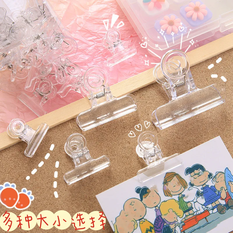 

Creative Multifunctional Transparent Folder Small Long Tail clear binder Student Test Paper file organizer Snacks Sealing Clip