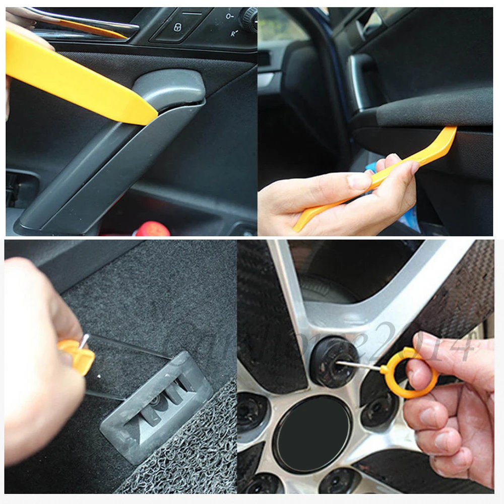 12 шт./компл. портативный пластиковый автомобильный Радио дверной зажим панель