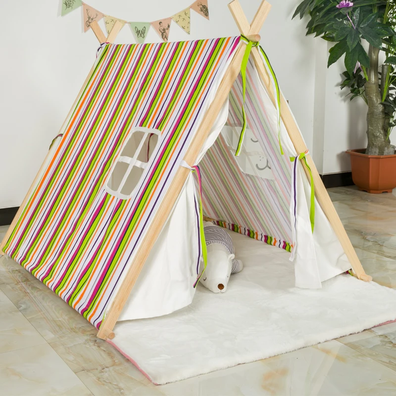 Палатка из массива дерева для детей игровой домик дома Игровой Домик