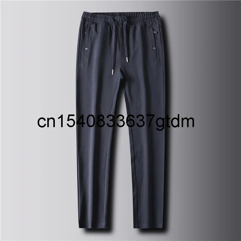 

Autumn and winter thick men's fat plus oversize elastic waist straight casual pants