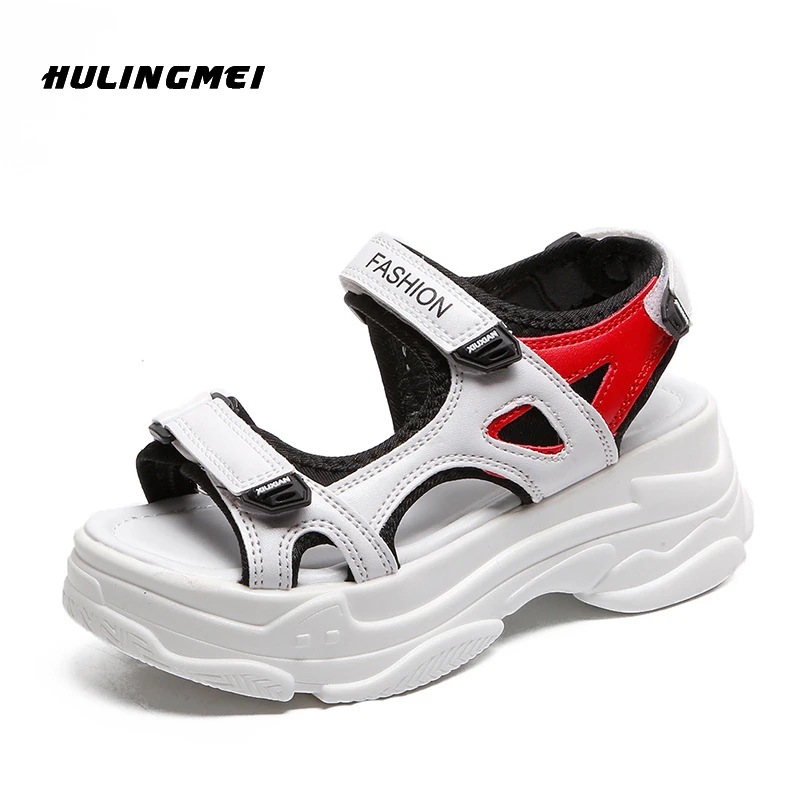 2020 Модные женские спортивные сандалии с открытым носком повседневные на