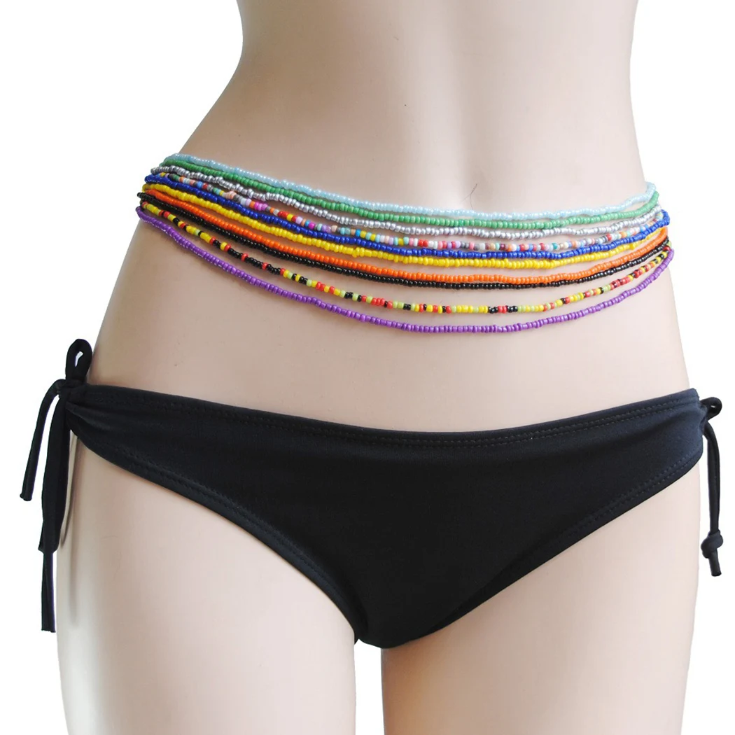 2 шт. цепочка на талию летние пляжные бусы для живота ювелирные изделия тела