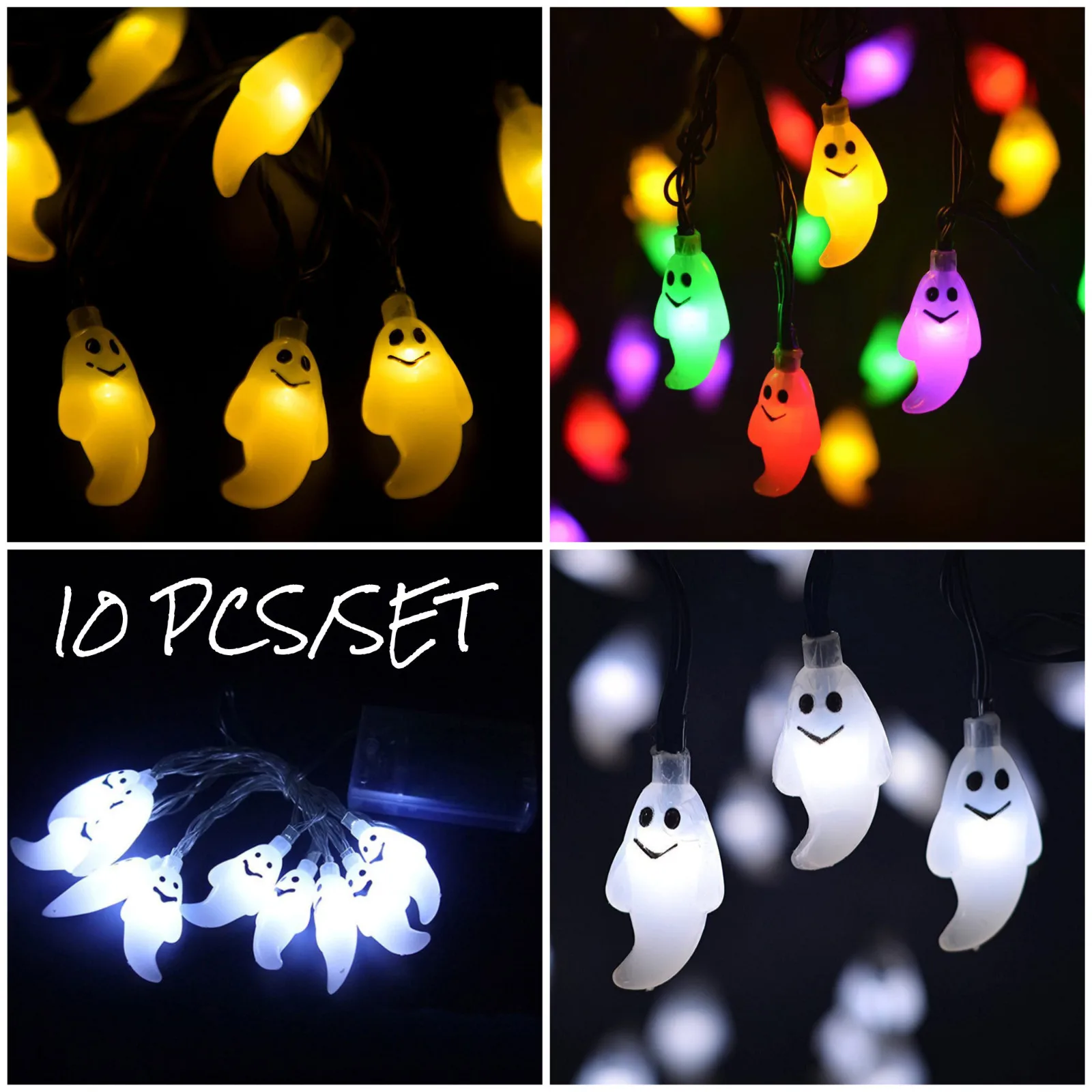 Милый светодиодный светильник-гирлянда на Хэллоуин декоративный светильник с