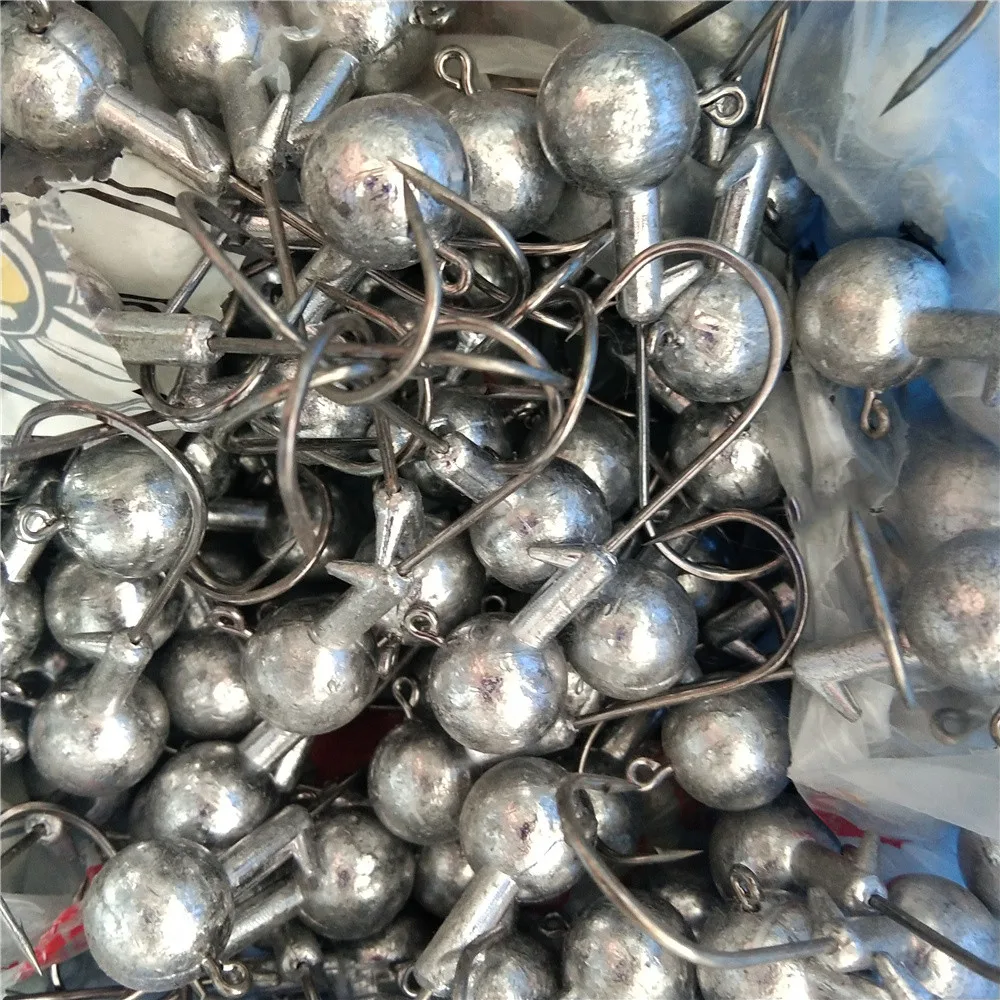 

Swolfy 20pcs 3.5g 7g 10g 14g 18g 21g Head Jig Round Tungsten Jig Heads Carbon Fishing Hooks Jig Fishing for Bass Crappie