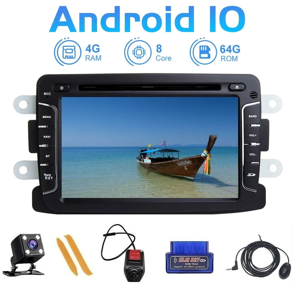 ZLTOOPAI Android 10 для Renault Duster Dacia Logan Sandero Xray 2 авто радио Автомобильный мультимедийный