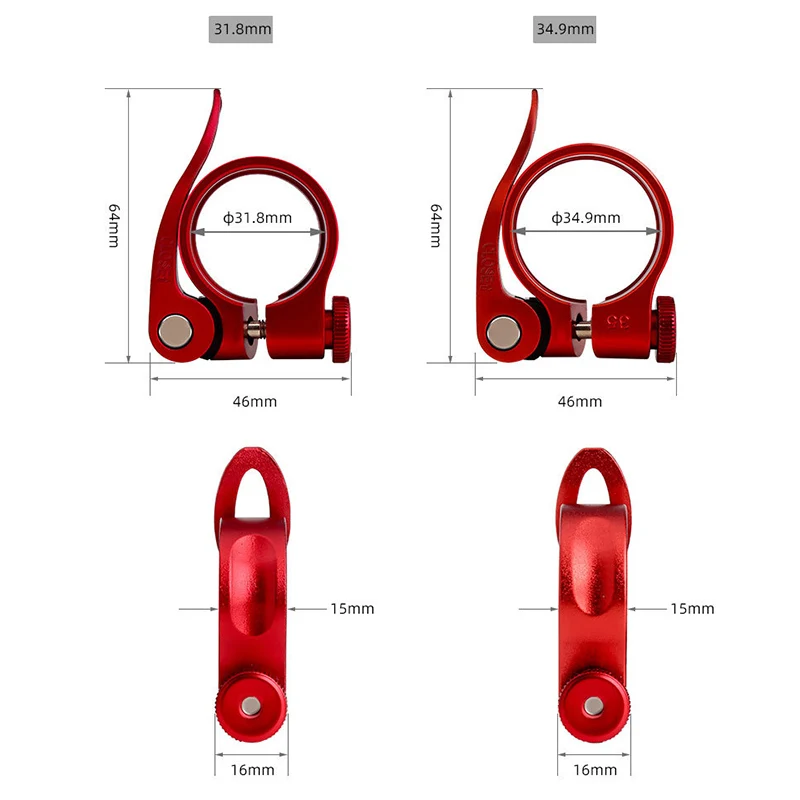 Зажимы для подседельного штыря велосипеда быстросъемные 31 8 мм/34 9 мм алюминиевый