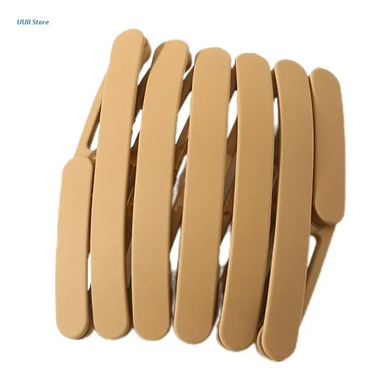 Складная повязка на голову с выдвижным карманом для волос зубцами матовый цвет