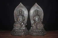 14 tibet buddhism temple old bronze inlaid gems manjushri buddha statue samantabhadra statue avalokitesvara statue