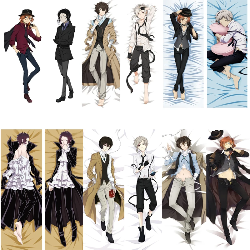 

Coscase Bungo Stray Dogs Japanese Anime Nakajima Atsushi Osamu Dazai Dakimakura Pillow Cover Hugging Body Pillowcase