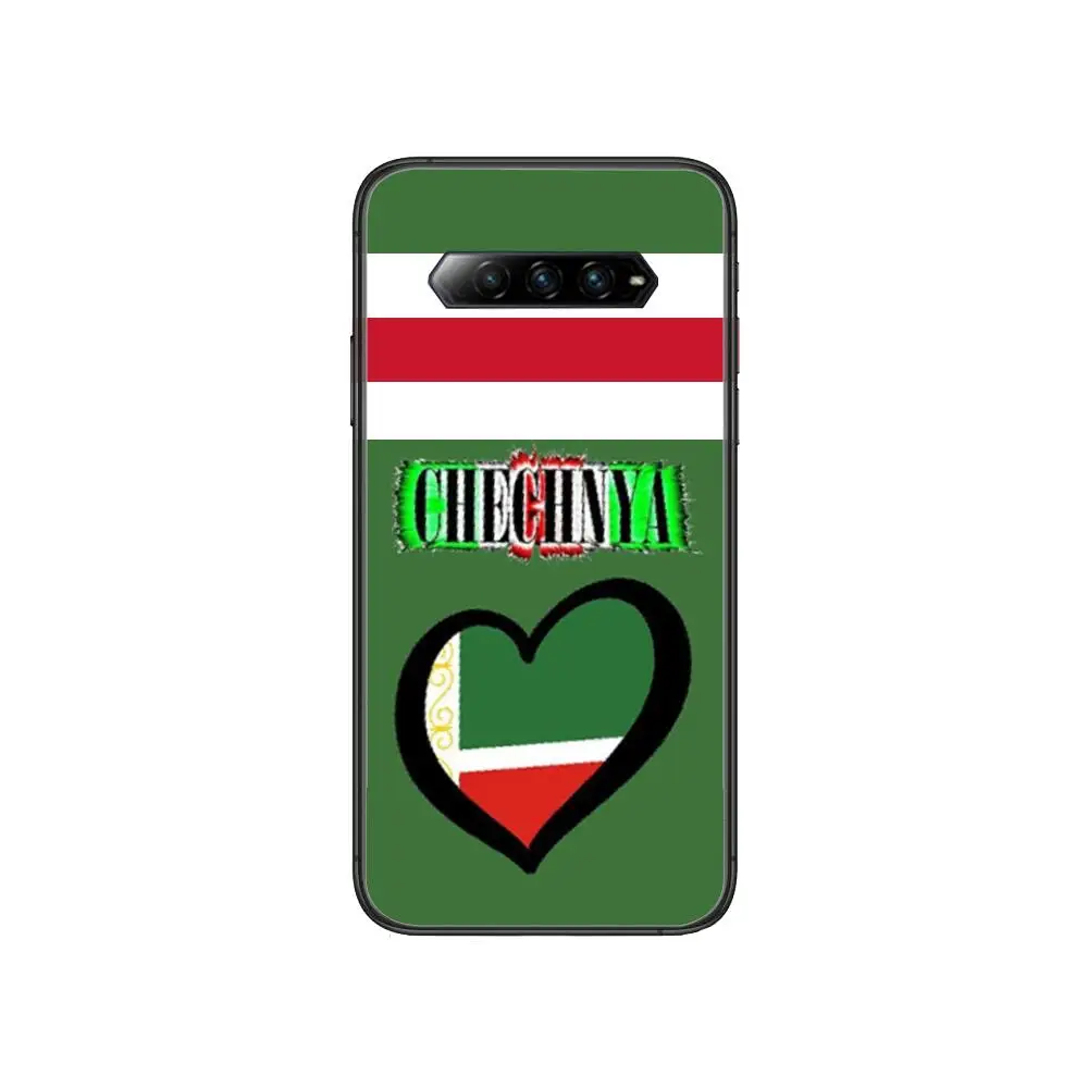 

Chechen National Flag style Anime Phone Case For xiaomi Black Shark 2 3 3s 4 Pro Helo Black Cover Silicone Back Prett
