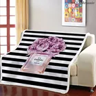 Цветочный парфюм бабочка одеяло шерпа флисовое покрывало модное мягкое покрывало для дивана теплые офисные одеяла для сна полосатые домашний декор