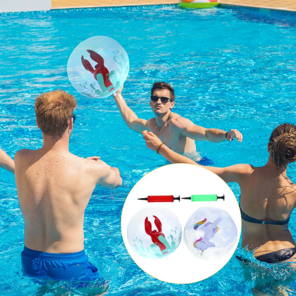 

2pcs Summer Party PVC Pool Balls Inflatable Beach for Kids and Adults