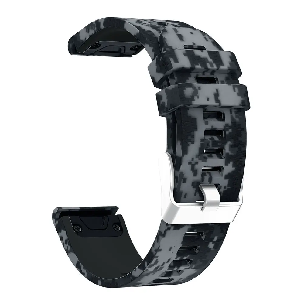 N8 Напечатанный 22 мм быстрый релиз ремешок для Garmin Fenix5 ремень Цветной силиконовый браслет ремешок для Garmin Forerunner 945 Band - Цвет: N8