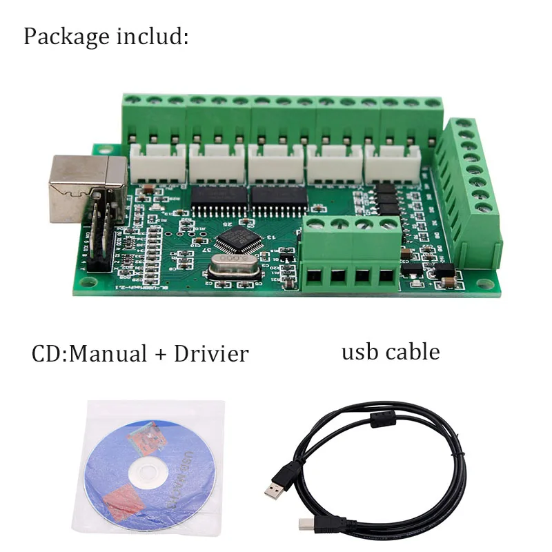 Maxgeek MACH3 ЧПУ коммутационная Плата USB 100 кГц 5 осевой Интерфейс драйвер движения