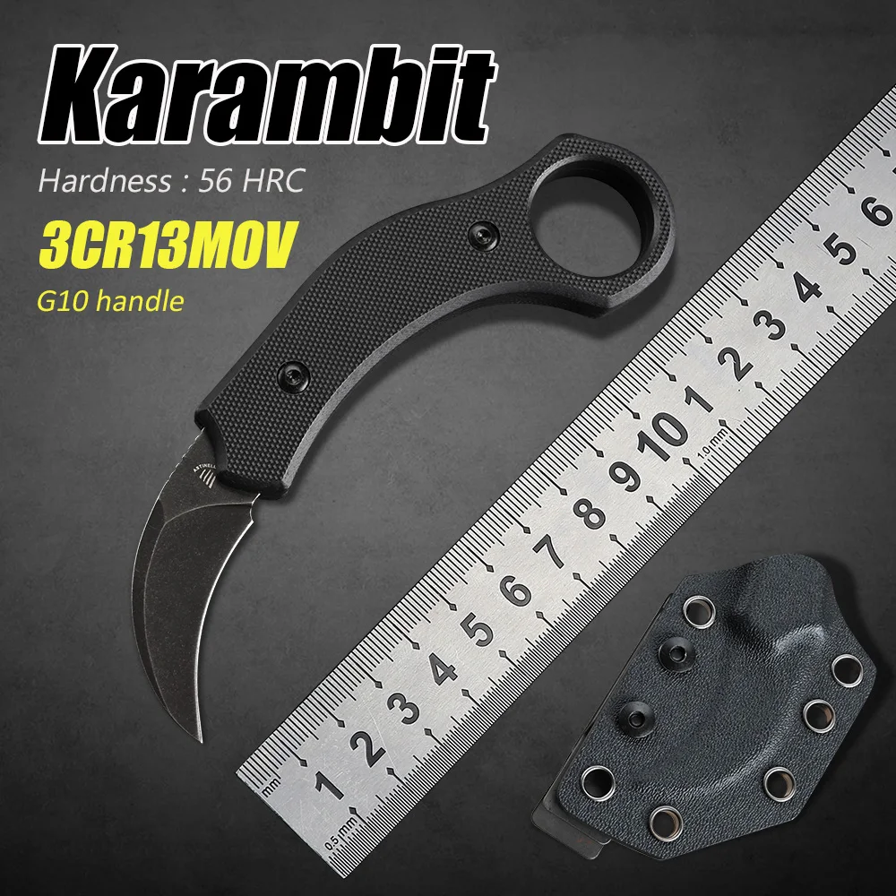 

G10 Handle Camping Survival EDC Tool Utility Tactical Fixed Blade Knives Csgo Mini Karambit Knife