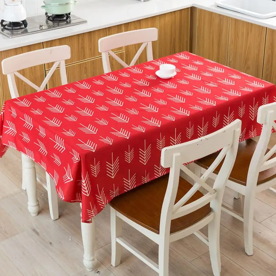

Geometry Arrow Tablecloth Waterproof Linen Thick Home Decor Wedding Party Red Dining Table Cover Tea Table Cloth Picnic Fabric