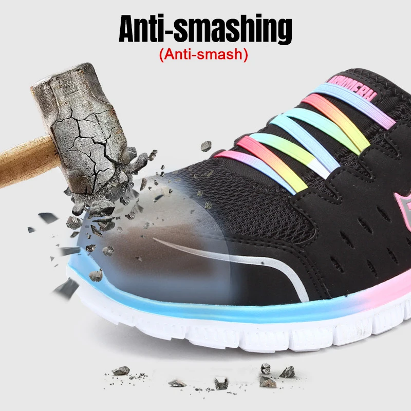 DYKHMILY/Рабочая безопасная обувь женские дышащие удобные легкие тапочки со