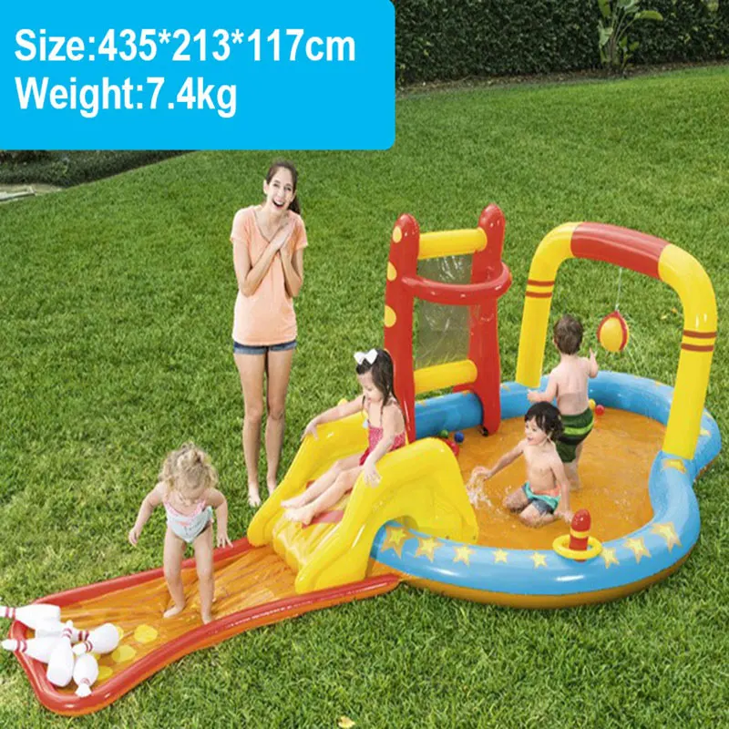 Открытый парк водная горка надувной бассейн с горкой детский плавательный