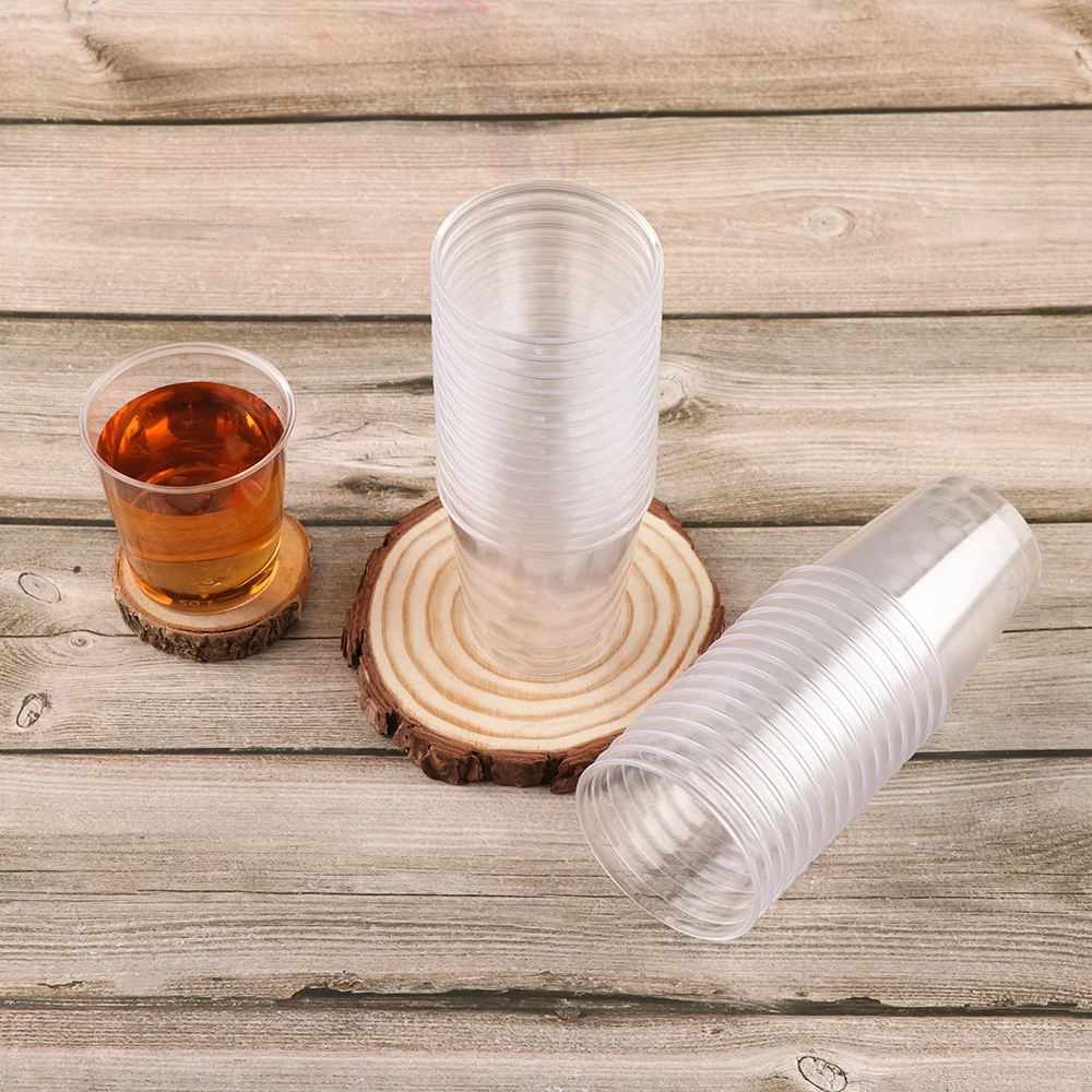 Круглые одноразовые пластиковые стаканы для десертов 50/90 мл украшения свадебной