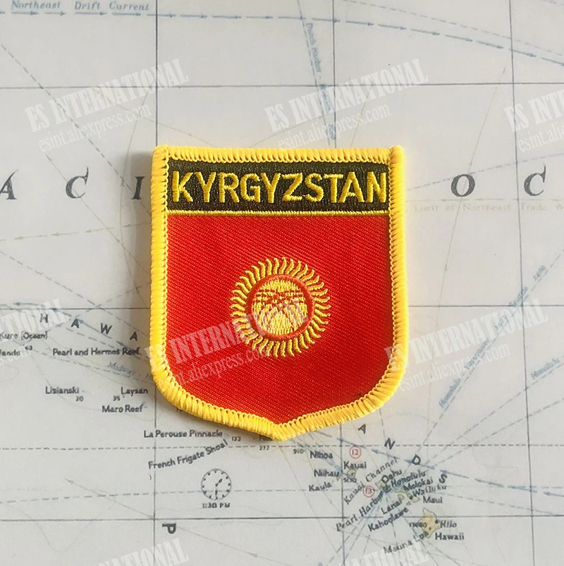 Нашивки с национальным флагом Киргизии повязка на руку нашивки вышивкой и