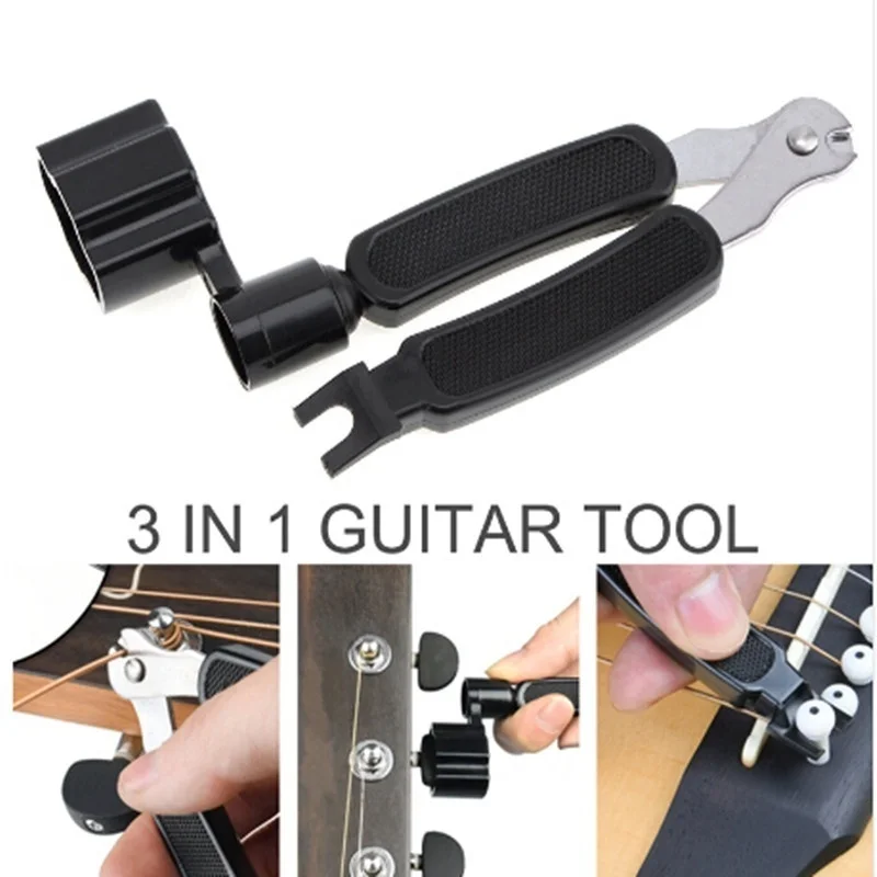 3 в 1 многофункциональные гитарные аксессуары для гитар Пикер Peg струны намотка +