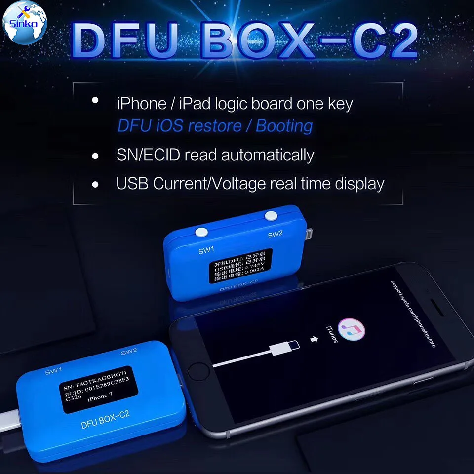 JC DFU BOX C2 для восстановления перезагрузки IOS восстановление мгновенной