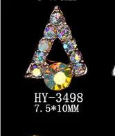 HY-3498 10pcs 10 шт./лот, сплав дизайн ногтей 3d с плоской задней стороны бриллианты жемчужные ювелирные изделия Стразы украшения для ногтей - Цвет: HY-3498 10pcs