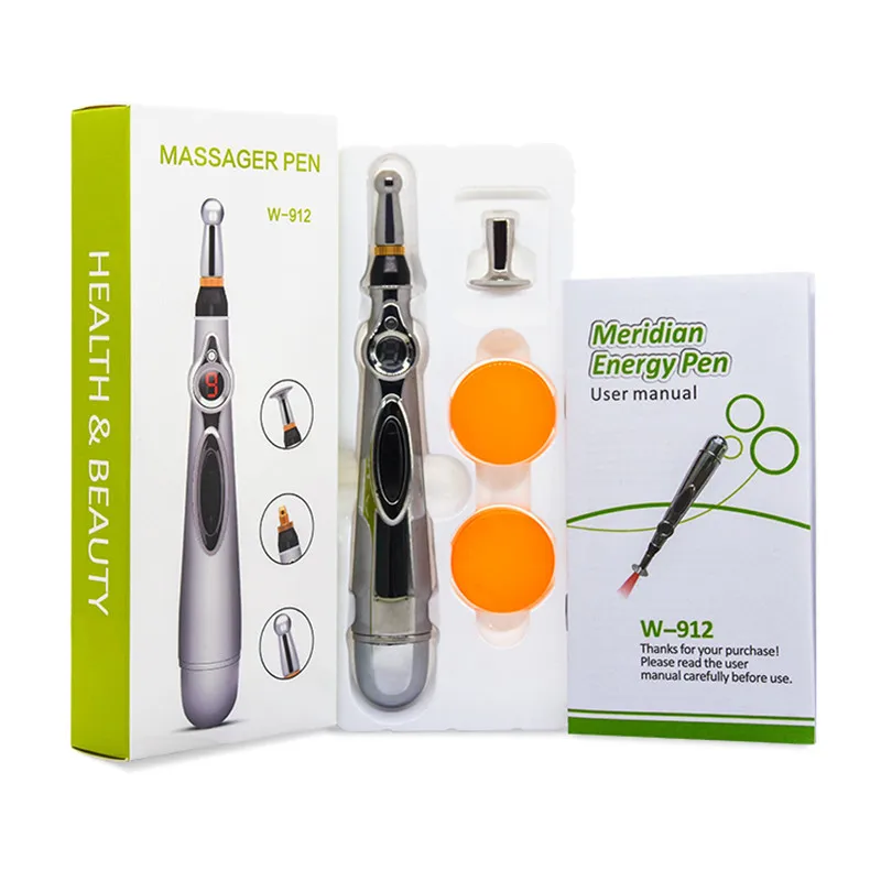 

Electronic Acupuncture Pen 9 Gears Pain Relief Therapy Massager Pen Gel Meridian Health Care Neck Massage Body Relax