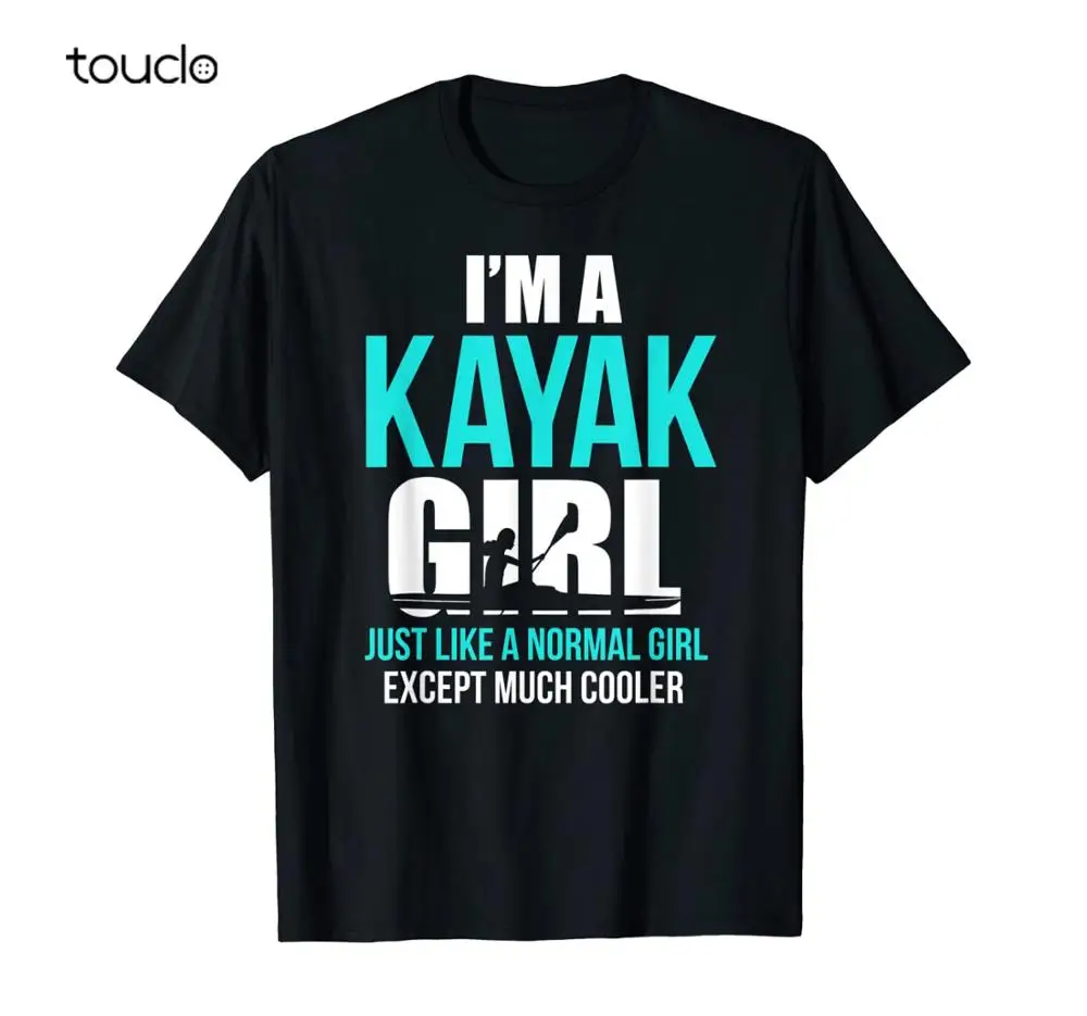 Футболка для девочек с каяком | Забавная футболка Каякингом|Мужские футболки|