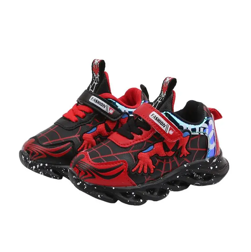 Новинка Весенняя детская обувь с мультяшным принтом светильник со светодиодной