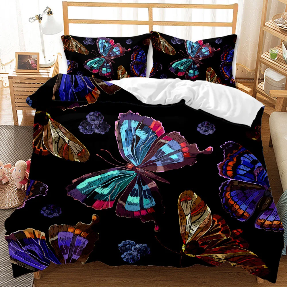

Animal Butterfly Fantasy 3D Print Comforter Bedding Set Beautiful Queen Twin Single Size Duvet Cover Set Pillowcase Luxury Gifts
