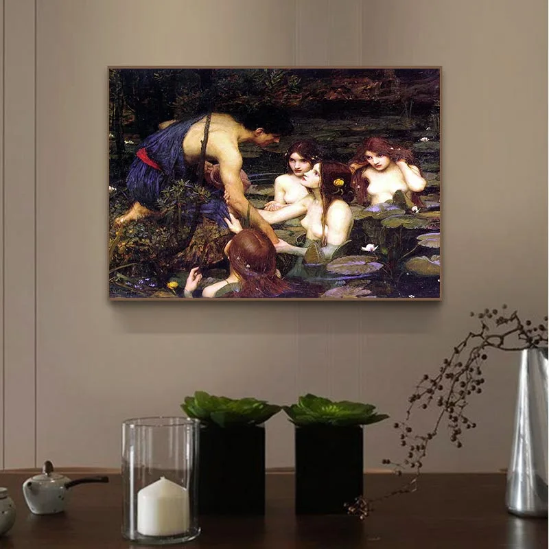 

Famous Painting Diy Painting By Numbers for Adults Hylas and the Nymphs Pictures Paint By Numbers on Canvas Wall Art Home Decor