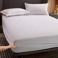 Housse de matelas en coton de couleur Pure, drap housse de protection, fixe, antidérapant, Simmons pur, produit pour la maison et l'hôtel, 1 pièce  (4)