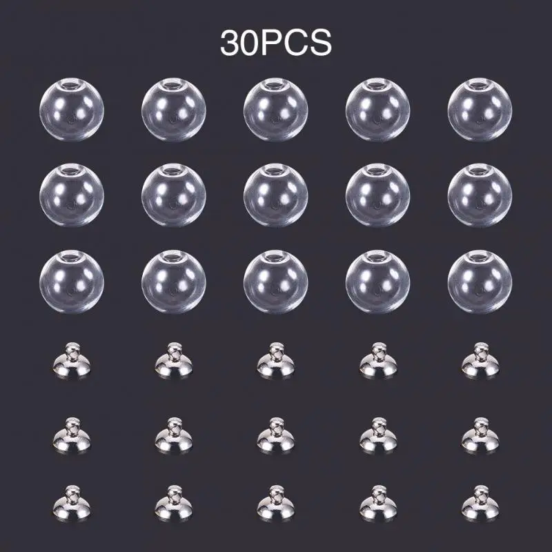 Прозрачный Кристалл DIY Подвеска Шарм вечерние круглые стеклянные бутылки