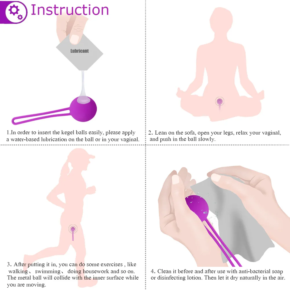 Тренажер для мышц влагалища Kegel Ball Egg интимные вагинальные шарики восстановления
