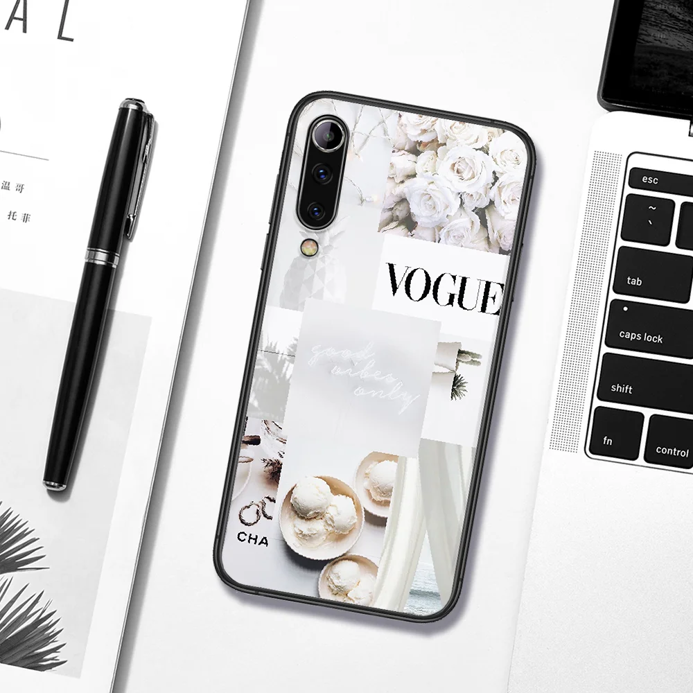 

VOGUE Lady's Girl Journey Hoesjes Phone Case For Xiaomi Mi Note 10 A3 9 MAX 3 A2 8 9 10 11 Lite Pro Ultra black Back Painting